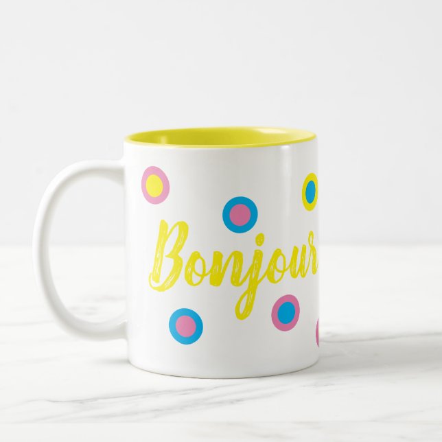 Tasse 2 Couleurs Bonjour (Links)