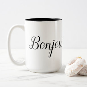 Tasse 2 Couleurs Bonjour
