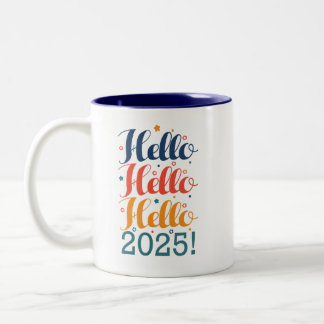 Tasse 2 Couleurs Bonjour 2025