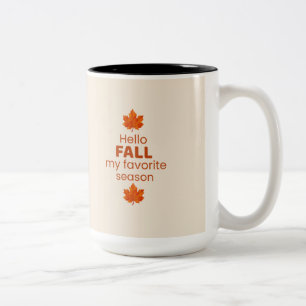 Tasse 2 Couleurs Bonjour Automne Ma Saison Préférée Design