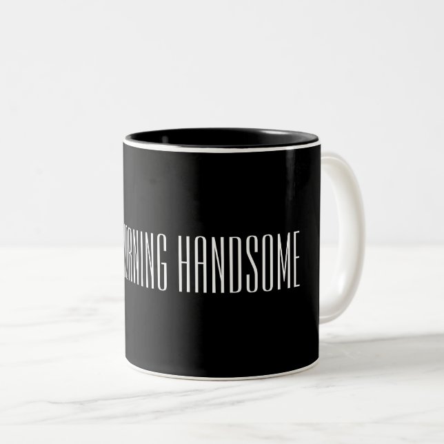 Tasse 2 Couleurs Bonjour beau (Devant droit)