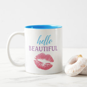 Tasse 2 Couleurs Bonjour belle