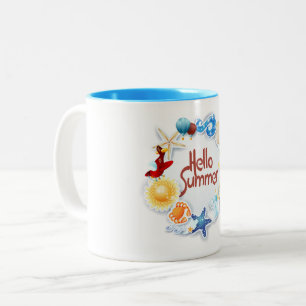 Tasse 2 Couleurs Bonjour été