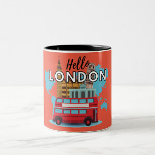 Tasse 2 Couleurs Bonjour Londres
