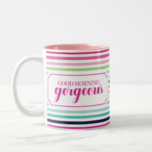 Tasse 2 Couleurs Bonjour magnifique