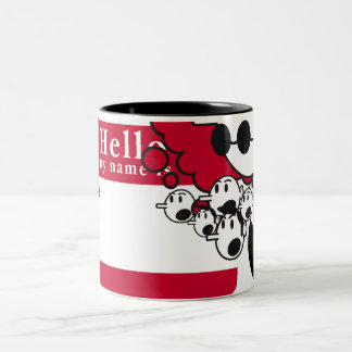 Tasse 2 Couleurs bonjour mon nom est