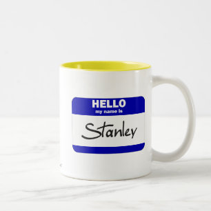 Tasse 2 Couleurs Bonjour mon nom est Stanley (bleu)