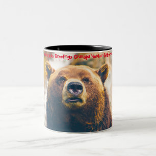 Tasse 2 Couleurs Bonjour Noël Grand-père Hunter Gatherer
