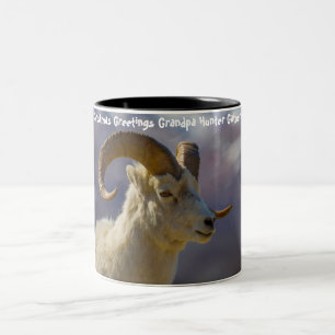 Tasse 2 Couleurs Bonjour Noël Grand-père Hunter Gatherer