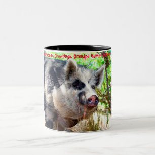 Tasse 2 Couleurs Bonjour Noël Grand-père Hunter Gatherer