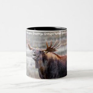 Tasse 2 Couleurs Bonjour Noël Grand-père Hunter Gatherer