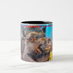 Tasse 2 Couleurs Bonjour Noël Grand-père Hunter Gatherer