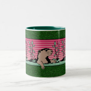 Tasse 2 Couleurs Bonjour, Ombre de Groundhog -