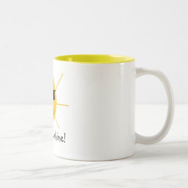 Tasse 2 Couleurs Bonjour, soleil ! (Droit)