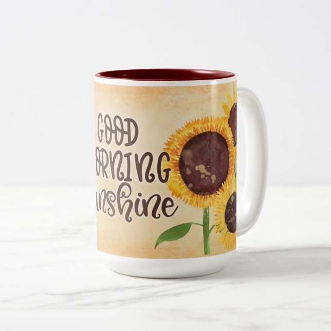 Tasse 2 Couleurs Bonjour Sunshine ! (Devant droit)
