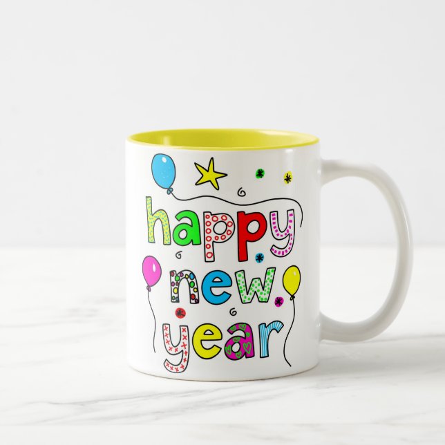 Tasse 2 Couleurs Bonne année (Droit)