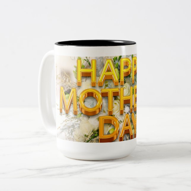 Tasse 2 Couleurs Bonne fête des mères (Devant gauche)