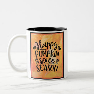 Tasse 2 Couleurs Bonne saison épicée Citrouille mignonne automne