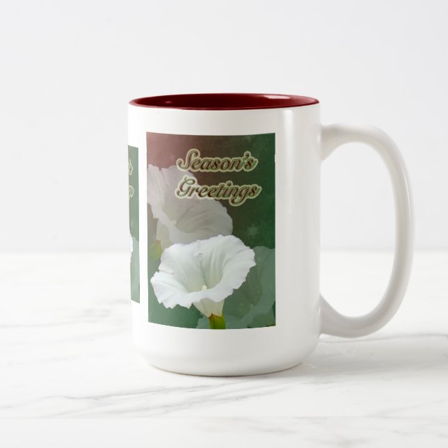 Tasse 2 Couleurs Bonnes Fêtes - Bindweed blanc (Droit)