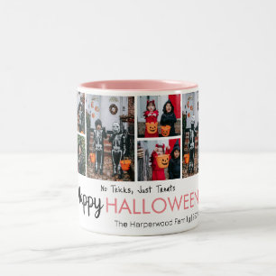 Tasse 2 Couleurs Boo citrouille jack-o-lanterne Halloween Collage p