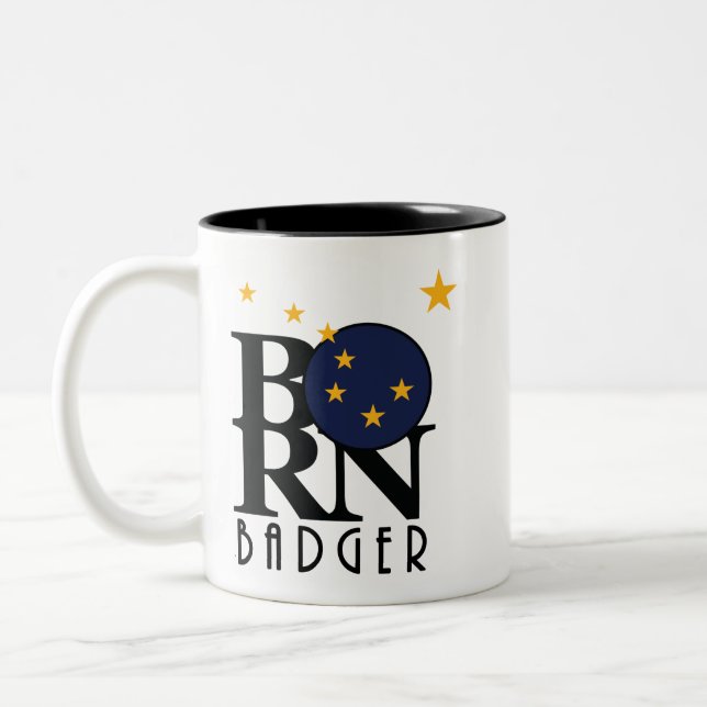 Tasse 2 Couleurs BORN Badger Alaska 11oz (Gauche)