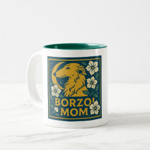 Tasse 2 Couleurs Borzoi Maman