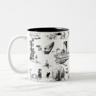 Tasse 2 Couleurs Boston Toile
