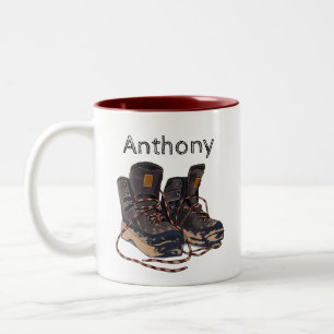 Tasse 2 Couleurs Bottes de randonnée boueuses personnalisées Aventu