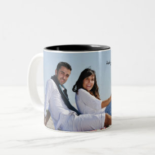 Tasse 2 Couleurs Bouchon photo personnalisé