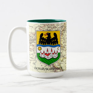 Tasse 2 Couleurs Bouclier Donauschwaben avec bouchon de carte