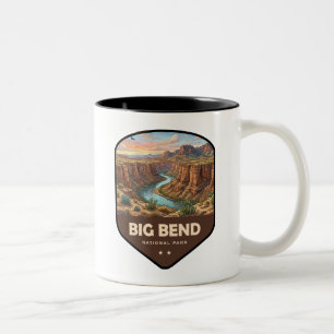Tasse 2 Couleurs Bouclier du parc national de Big Bend