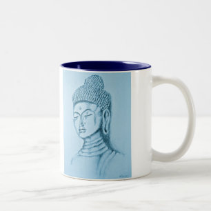 Tasse 2 Couleurs Bouddha bleu/tasse à deux tons de Namaste