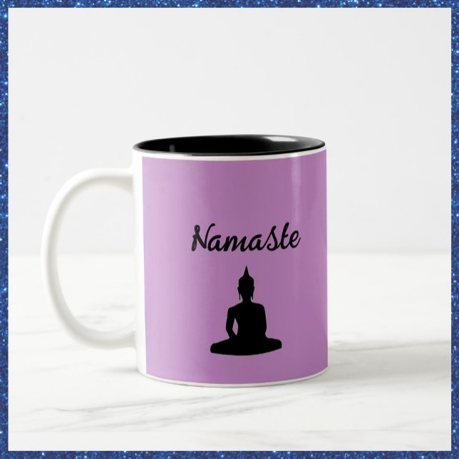 Tasse 2 Couleurs Bouddha pourpre Namaste (Créateur téléchargé)