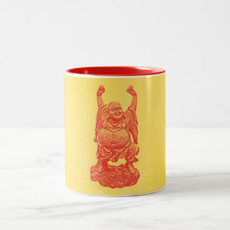 Tasse 2 Couleurs Bouddha riant (rouge)