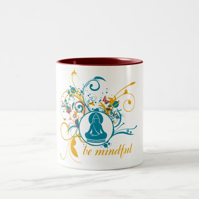 Tasse 2 Couleurs Bouddha soit conscient (Centre)