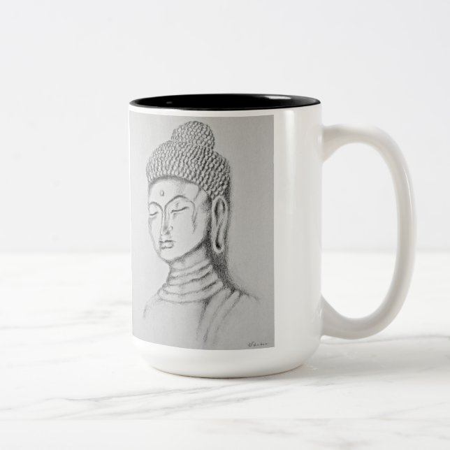 Tasse 2 Couleurs Bouddha/tasse à deux tons de Namaste (Droit)