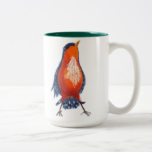 Tasse 2 Couleurs Boue d'oiseaux (Droit)