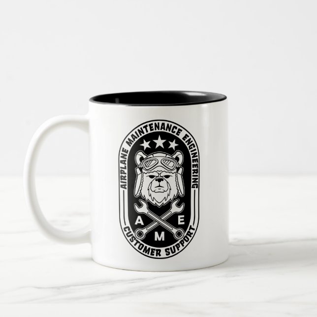 Tasse 2 Couleurs Boue d'ours du pilote - double face (Gauche)