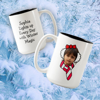 Tasse 2 Couleurs Boue photo pour boue d'oreille d'hiver personnalis