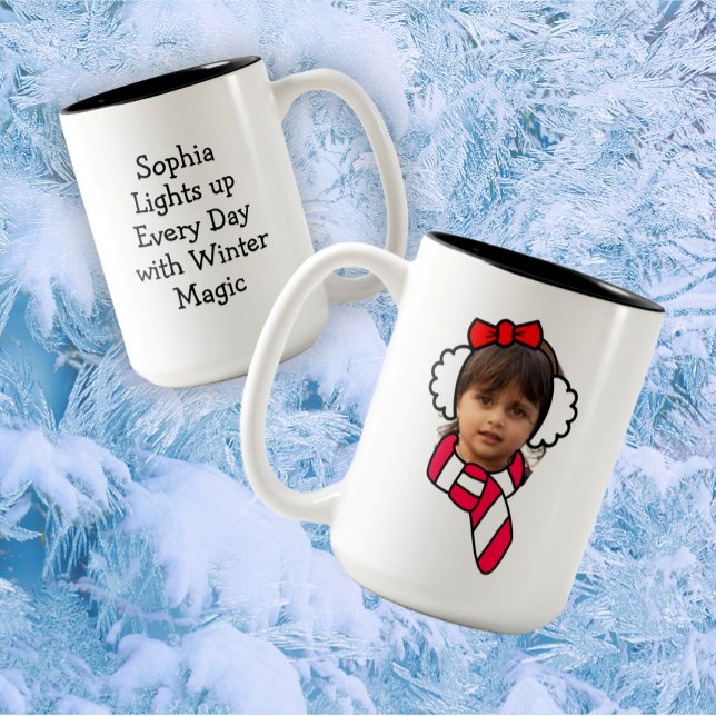 Tasse 2 Couleurs Boue photo pour boue d'oreille d'hiver personnalis (Créateur téléchargé)