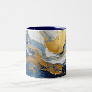 Tasse 2 Couleurs Bouffée en or et bleu