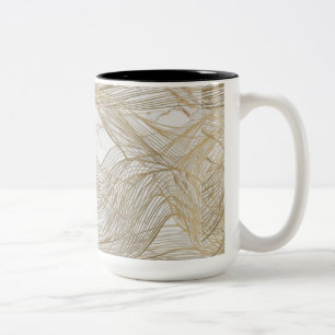 Tasse 2 Couleurs Boug Abstrait Luxury Gold Line - Élégant Moderne D