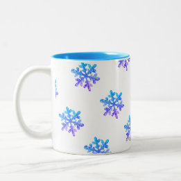 Tasse 2 Couleurs Boug cadeau de flocons de neige colorés