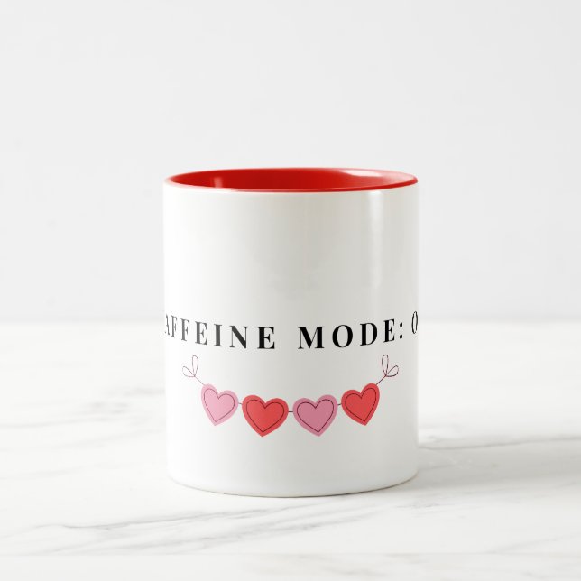 Tasse 2 Couleurs Boug café du coeur - Motivation matinale mignonne  (Centre)