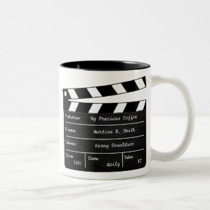 Tasse 2 Couleurs Boug Clapperboard personnalisable
