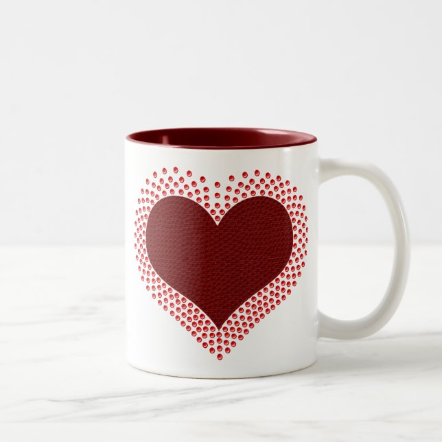 Tasse 2 Couleurs Boug Coeur métallique, Rouge (Droit)