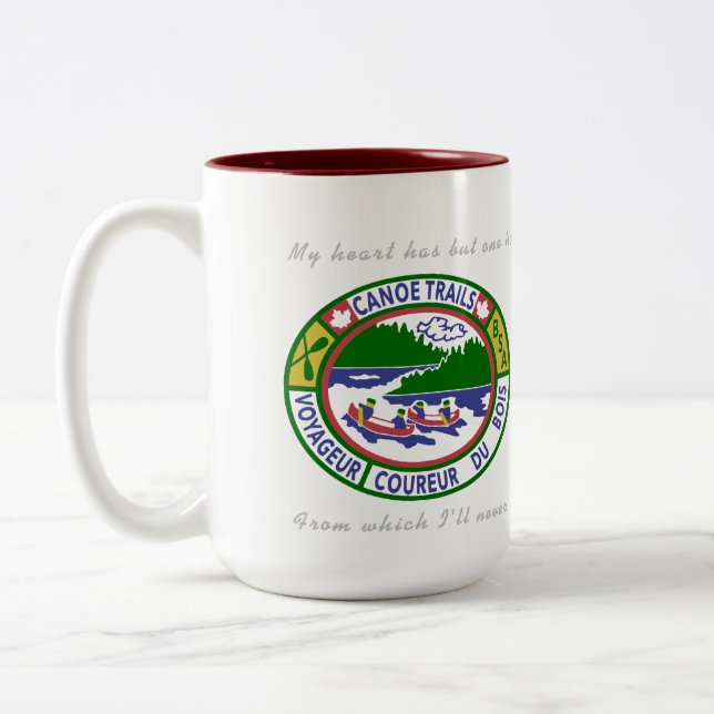 Tasse 2 Couleurs Boug de café avec piste de canot Patches d'entraîn (Gauche)