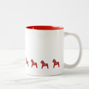 Tasse 2 Couleurs Boug de café Cheval Dala Rouge