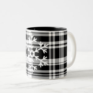 Tasse 2 Couleurs Boug de café Plaid Snowflake