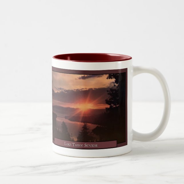 Tasse 2 Couleurs Boug de café Sunrise Lake Tahoe (Droit)